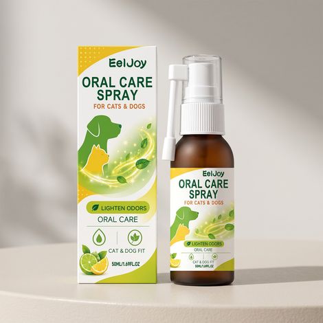 Spray rafraîchissant pour l'haleine des animaux - Nettoie en douceur et élimine les odeurs de la gueule des chats et des chiens - 50 ml (1/5)