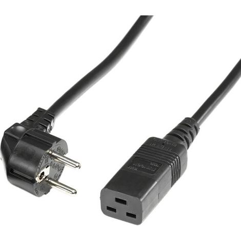 Cable de alimentación Roline Schuko IEC320 C19 3 metros negro