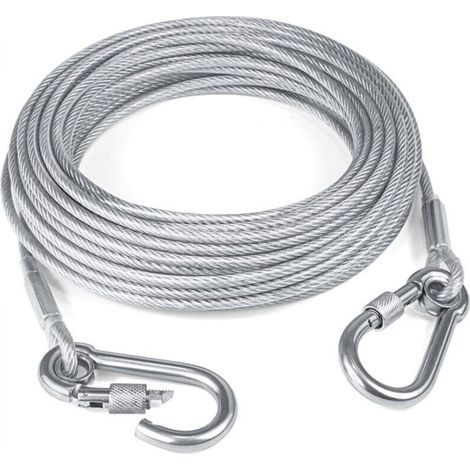[NEVER USED] Dog tether cable, heavy-duty 15m (49ft) dog tether cable