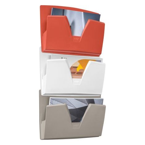 Lot de 3 trieurs à courrier CEP Terracotta coloris assortis