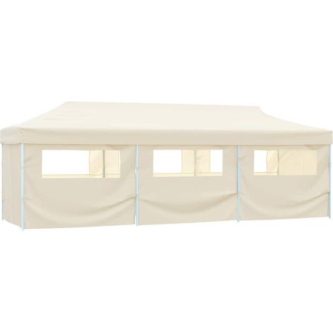 vidaXL Carpa plegable Pop-up con 8 paredes laterales 870x291x315 cm crema (1/5)