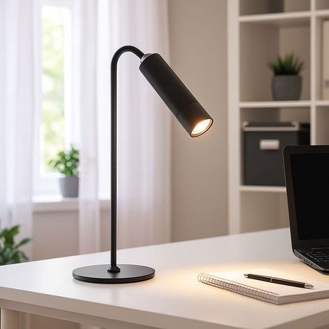 LED Klemmlampe Tischleuchte Akku Schreibtischlampe dimmbar Wandleuchte Taschenlampe, mit Ladekabel, 1W 10lm warmweiß, LxBxH 26x12,4x33,5 cm