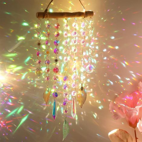 Regenbogen-Sonnenfänger aus farbigem Kristall, Kristall-Sonnenfänger-Anhänger, Sonnenfänger-Ornament für das Gartenfenster (1/5)