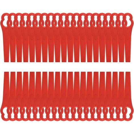 120 lame rosse per tagliabordi del tosaerba, lame di ricambio in plastica da 8,3 cm, lame per tosaerba per bordi di giardino e prato, tagliabordi (120 pezzi)