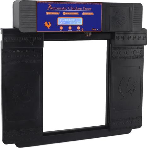 Porte automatique de poulailler à double ouverture avec affichage LED et minuterie, idéale pour les élevages de canards et d'oies. (1/5)