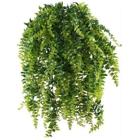 HOXILEELEO - Piante artificiali verde pensile da 90 cm – set di 2 – Finto felce di Boston – Decorazione parete per interni ed esterni (1/5)