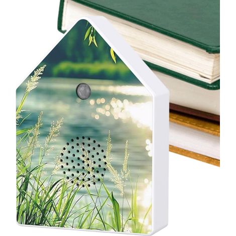 Boîte à Oiseau Chantant Appareil de Musique à Bruit Blanc avec Minuterie Boîte à Gazouillis d'Oiseau avec Capteur de Mouvement,pour Maison, Jardin, Chambre, Yoga, Spa, Salon de Beauté, (1/5)