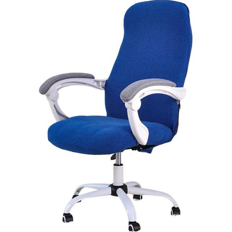 Housse de chaise de bureau MBlue Waterproof Grey Stretch Jacquard Computer Chair Cover (For Armchair) (1/5)