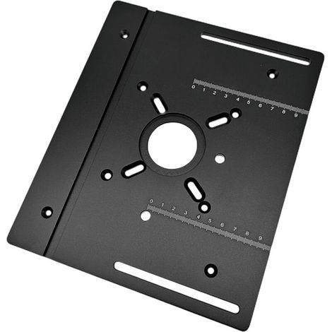 Plaque d'insertion de table de toupie en alliage d'aluminium, fraiseuse à bois, planche à bascule, machine de coupe, gravure, outil auxiliaire, établis de menuiserie (1/5)