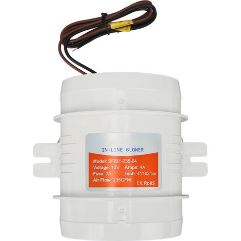 Ventilateur axial de cale 12V DC 4 pouces, 235 CFM, débit d'air élevé, pour bateaux, yachts, camping-cars, moteur électrique marin (1/5)