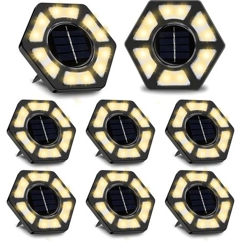Lampes solaires de sol avec capteur automatique, éclairage extérieur pour allée, jardin, pelouse et terrasse (1/5)