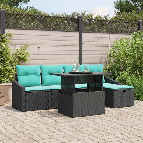 vidaXL Set Divano da Giardino 6 pz polyrattan (1/5)