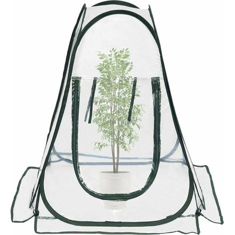 Tienda de cultivo de PVC para miniinvernadero de interior o exterior, cubierta portátil pequeña para plantas de jardín de 70 x 70 x 80 cm (1/5)