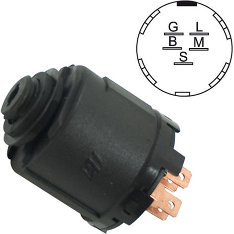 CONTACTEUR A CLE 5 BORNES Husqvarna 140399 - 158913 - 144921 - 154855