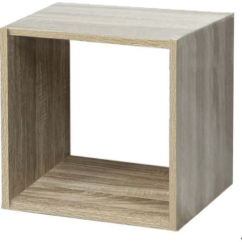 Étagère cube de rangement - JUANIO - Étagère à 1 case - Chêne - Bois - 34,4x32x34,4 cm (1/4)