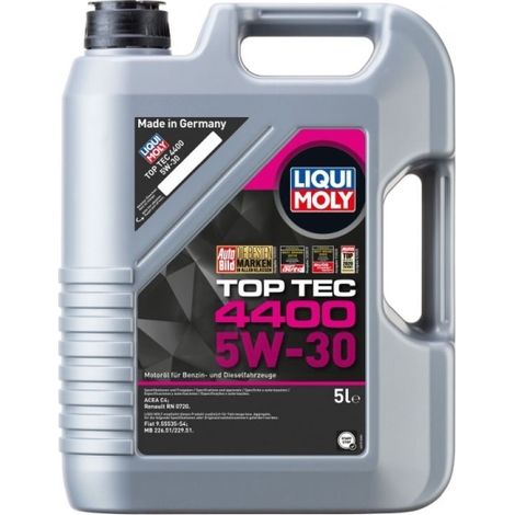 LIQUI MOLY OIL 5W30 5L TOP TEC 4400 DPF/FAP / RENAULT DCI C4 / RN 0720 / 226.51 229.51