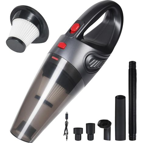Aspirateur à main sans fil, 4 en 1, charge USB, haute aspiration de 8 500 PA, 120 W Aspirateur portable pour bureau, maison, voiture, extérieur, animaux de compagnie (1/5)