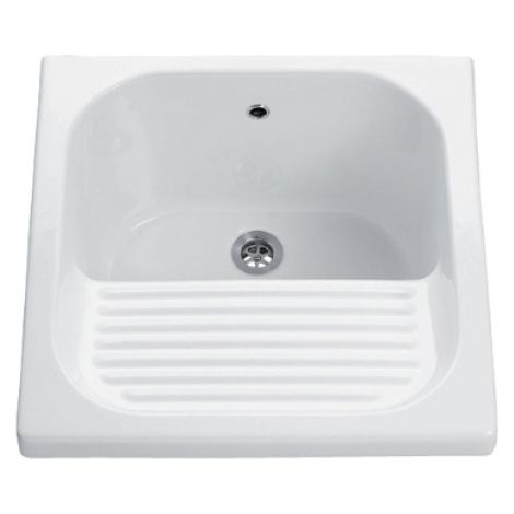 Lavatoio Bracciano cm. 60x50 con strizzatoio bianco lucido di