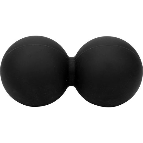 Balle de massage en gel de silice pour exercices, yoga, fitness et musculation, soulagement des douleurs, noire