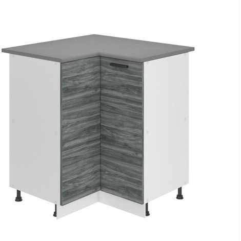 BELINI Meuble Cuisine Bas avec Plan de Travail SNP I Meubles de Cuisine - Taille: 90 x 90 x 85 cm I Meubles de Cuisine Angle - 1 Porte I Couleur : chêne Glamour (1/5)