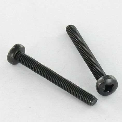 Vis métaux Inox A2 tête cylindrique bombée large Pozi N°2 M5X40 Noir-10 pièces