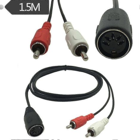 Câble audio DIN 5 broches vers RCA (connecteur femelle de 30 cm vers 2 connecteurs RCA mâles) KFWHBYV (1/4)