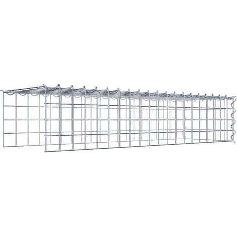 Gabiondeco - Gabion - Element de prolongation en hauteur et en longueur 100 cm x 20 cm x 30 cm (L x H x P). maille 5 x 5 cm. Spirale. Attention il manque deux grill... (1/5)