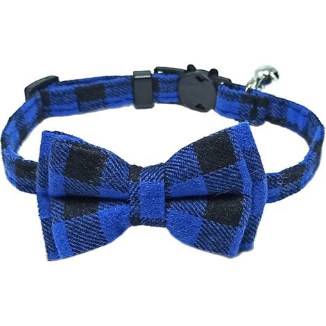 Collier Pour Chien - Motif Écosse Et Flocon De Neige - Avec Nœud Papillon Réglable - Pour Chat Et Chien - Taille Unique (1/5)
