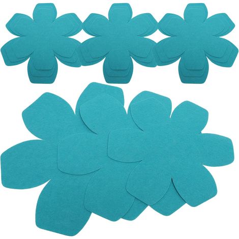 Lot de 12 dessous de plat en feutre et tissu, bleu, antidérapants (1/5)