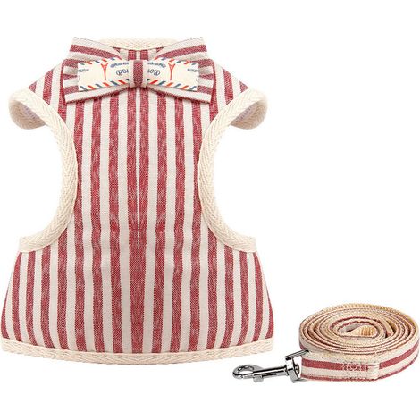 Corde de traction type gilet pour chat et chien - Sangle de poitrine pour animaux de compagnie en forme de nœud
