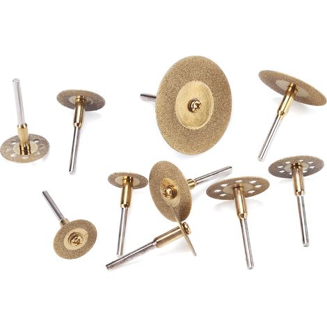 Jeu de 10 disques à tronçonner diamantés pour outil rotatif (1/5)