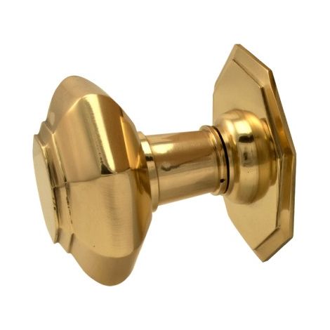 Pomolo ottagonale in ottone 75 mm