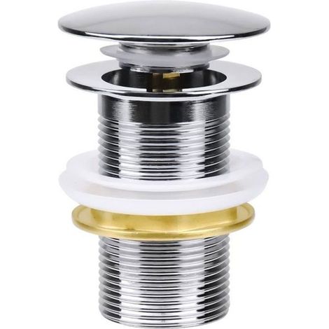 Bonde de Lavabo - Standard - G 1 ¼ - Nickel - Cuivre - Clic-clac (1/4)