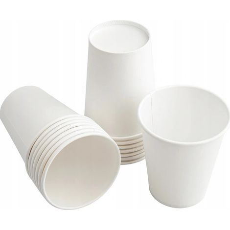 Bicchieri biodegradabili bianchi da 250 ml, 20 pezzi. (1/4)