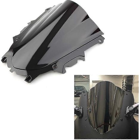 Déflecteur de vent pour pare-brise de moto Yamaha YZF R3 2019-2021 / YZF-R3 19-20-21, en plastique ABS noir (1/5)
