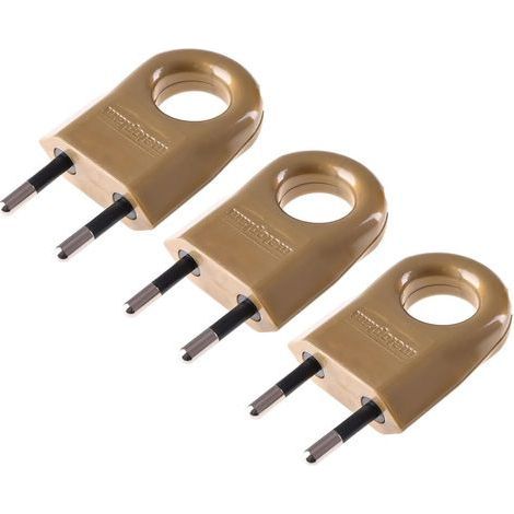 3 Prises Plates Schuko, 230 V 6 A, Cuivre Et Abs, Pour Rallonges Et Appareils Domestiques (1/5)