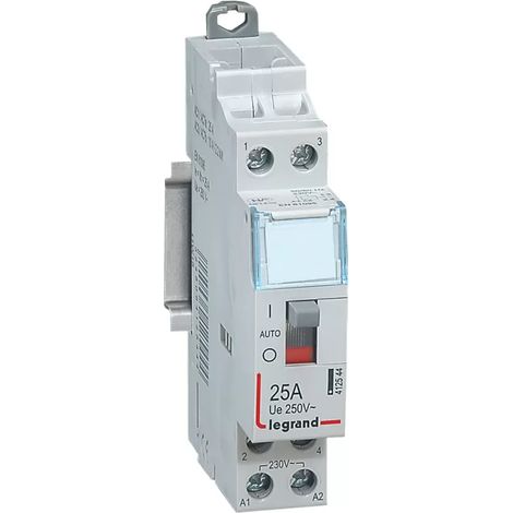 Schütz mit Spule 230 V 2P 250 V 25 A 2 NA 1 Modul. LEGRAND 412544 (1/2)