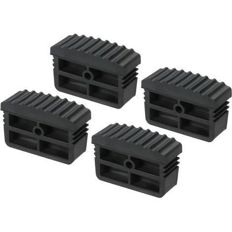 Embouts antidérapants pour échelle – Lot de 4 en caoutchouc noir, protection de remplacement universelle pour pieds d’échelle (1/5)