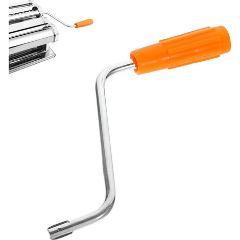 CCYKXA Manivelle Manuelle Universelle pour Machine à Pâtes, Laminoir/Nouilles - Poignée de Remplacement Ergonomique en Métal, Compatible avec la Plupart des Machines à Pâtes Domestiques (Orange) (1/5)