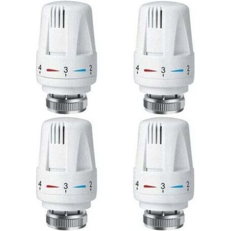 4 PCS thermostatique de radiateur PCS, XU, Thermostat TRV M30 1,5, Vanne radiateur, Vannes pour système chauffage maison -