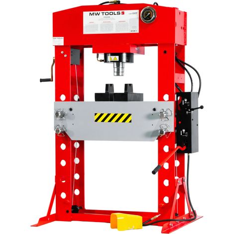 Presse d'atelier hydropneumatique 100T avec cylindre mobile MW Tools PPH100B (1/5)