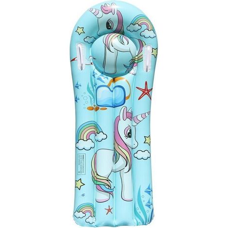 Bouée Enfant Planche Gonflable Piscine Flott Licorne Bodyboard Bouée Piscine Planche de Surf Gonflable avec Poignées Licorne Bouées Matelas Gonflable pour Enfant