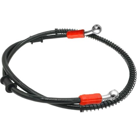 140cm 1400mm Tuyau d'Huile de Frein Moto Tuyau de Frein Tressé en Acier Embrayage de Tuyau d'Huile de Conduite d'Embrayage Durite Frein Moto(Noir) (1/5)