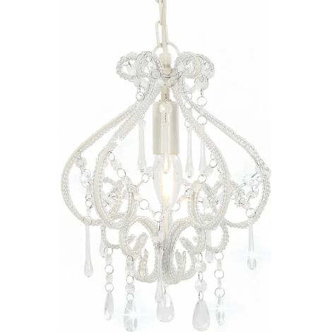 Plafonnier rond élégant design moderne 24 x 32 cm ambiance luxueuse salon chambre en métal blanc