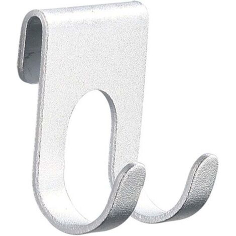 2-teiliger Rasiererhalter mit Haken, Rasiererhalter aus Edelstahl für Badezimmer, vielseitiger Rasiererhaken, Rasiererhalter ohne Bohren für Badezimmer, Küchenorganizer, silberfarben. (1/4)
