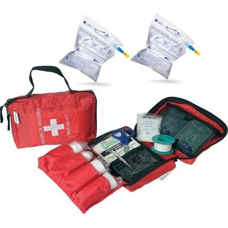 Kit de primeros auxilios para flota de autos Asep con 2 etilotest