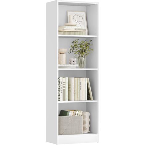 Bibliothèque, Étagère sur 4 Niveaux, Meuble de Rangement Ouvert (1/5)