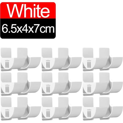 (Blanc - Lot de 20 (10 paires)) Porte-sacs poubelle mural, boîte de rangement pour sacs poubelle, distributeur de sacs plastiques pour étagère de cuisine (1/5)