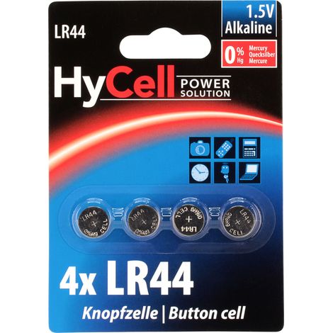 HyCell Lot de piles alcalines LR44 (4 pièces) (1/4)