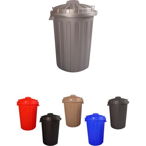 Cubo Basura Diseño Moderno de plástico con Tapadera Cubo resistente almacenaje y reciclar